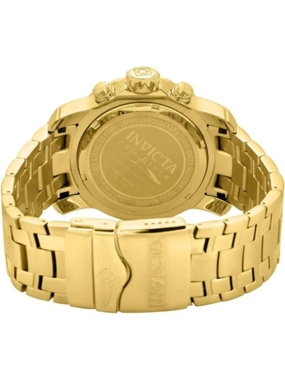 Men's Gold & Green Pro Diver Collection Chronograph Stainless Steel Case Watches